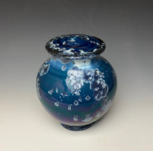Load image into Gallery viewer, Crystalline Glazed Jar in Atlantic Storm Blue #2
