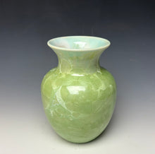 Load image into Gallery viewer, Crystalline Glazed Vase - Mint Green

