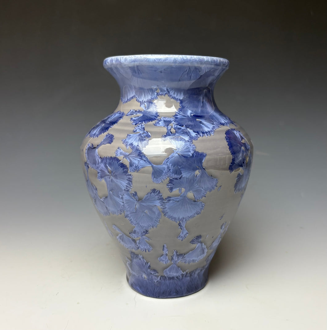 Periwinkle Crystalline Vase