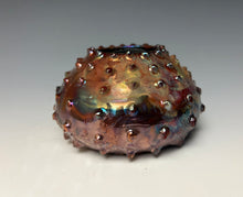 Load image into Gallery viewer, Rainbow Copper Raku Mini Urchin AirPlant Vase #10
