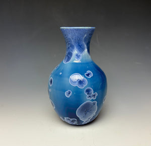 Crystalline Glazed Vase in Atlantic Storm Blue