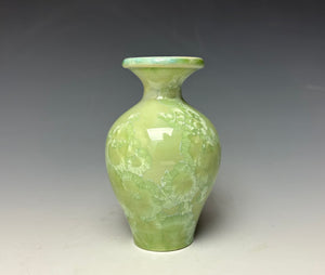Crystalline Glazed Mini Vase - Mint Green 5