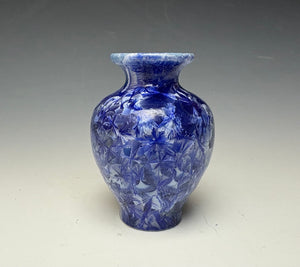 Winter Sky Blue Crystalline Glazed Mini Vase #3