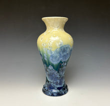 Load image into Gallery viewer, Crystalline Vase in Cream and Blue
