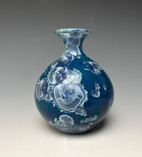 Load image into Gallery viewer, Crystalline Glazed Mini Vase in Atlantic Storm Blue 2
