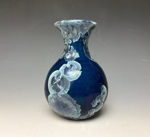 Load image into Gallery viewer, Crystalline Glazed Mini Vase in Atlantic Storm Blue 4
