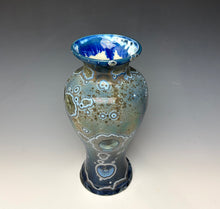 Load image into Gallery viewer, Cobalt Galaxy Crystalline Glazed Vase 9
