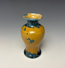 Load image into Gallery viewer, Blue and Orange Crystalline Mini Vase 4
