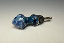 Load image into Gallery viewer, Crystalline Glazed Bottle Stopper- Atlantic Storm Blue
