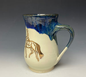 Dressage Horse Mug- Galaxy Blue