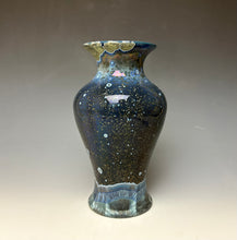 Load image into Gallery viewer, Cobalt Galaxy Crystalline Glazed Vase
