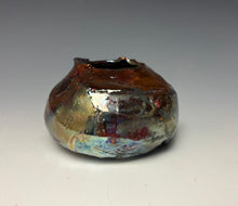 Load image into Gallery viewer, Rainbow Copper Raku Mini AirPlant Vase #8
