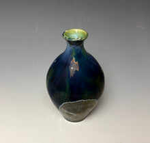 Load image into Gallery viewer, Deep Aquamarine Galaxy Crystalline Glazed Mini Vase 4
