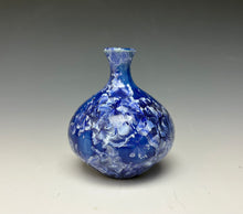 Load image into Gallery viewer, Winter Sky Blue Crystalline Glazed Mini Vase #3

