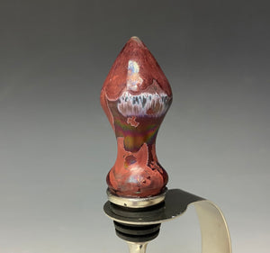 Crystalline Glazed Bottle Stopper- Ruby