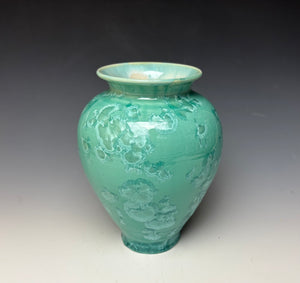 Light Green Crystalline Glazed Vase #3