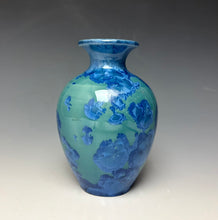 Load image into Gallery viewer, Teal Blue Crystalline Glazed Mini Vase 4
