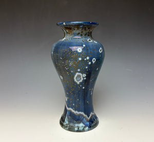 Cobalt Galaxy Crystalline Glazed Vase