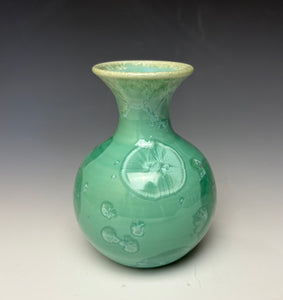 Light Green Crystalline Glazed Mini Vase