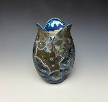 Load image into Gallery viewer, Tulip Vase- Cobalt Galaxy #1
