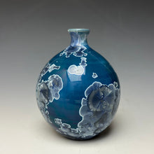 Load image into Gallery viewer, Crystalline Glazed Mini Vase in Atlantic Storm Blue 3
