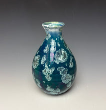 Load image into Gallery viewer, Aqua Crystalline Glazed Vase
