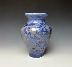 Periwinkle Crystalline Vase