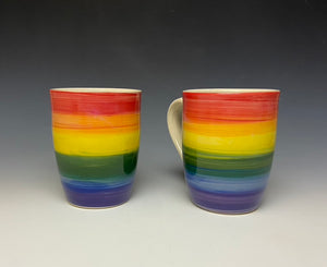 Rainbow Mug - Red Rim