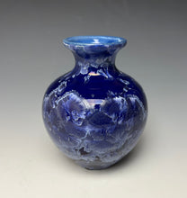 Load image into Gallery viewer, Winter Sky Blue Crystalline Glazed Mini Vase #4
