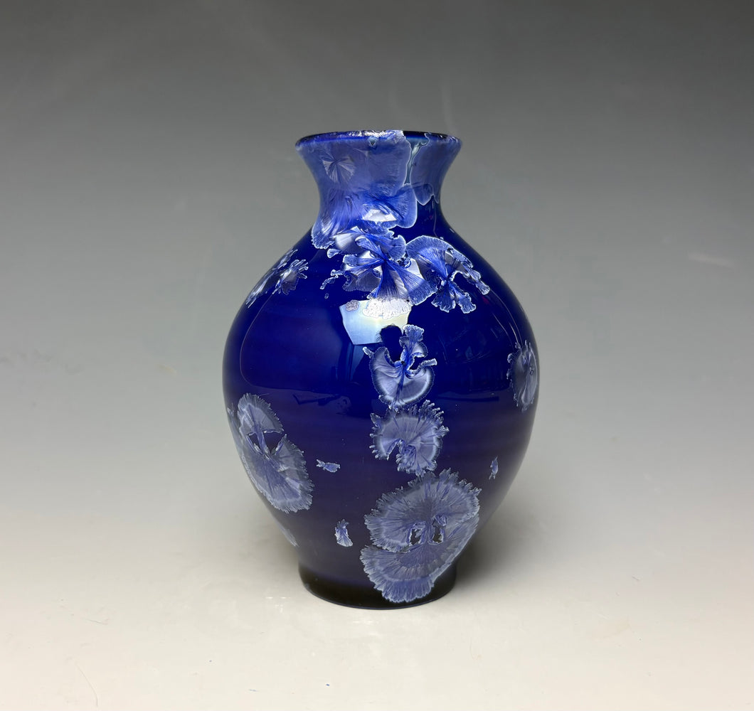 Winter Sky Blue Crystalline Glazed Mini Vase #2