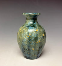 Load image into Gallery viewer, Light Blue Crystalline Glazed Mini Vase
