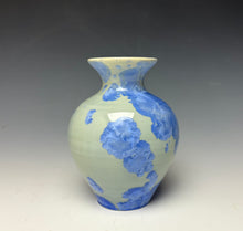 Load image into Gallery viewer, Powder Blue Crystalline Glazed Mini Vase
