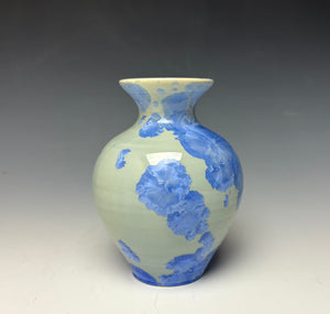 Powder Blue Crystalline Glazed Mini Vase