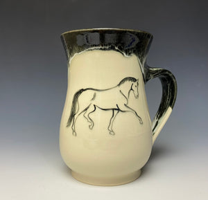 Trotting Horse Mug - Jet Black