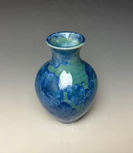 Load image into Gallery viewer, Light Teal Blue Crystalline Glazed Mini Vase 3
