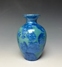 Load image into Gallery viewer, Teal Blue Crystalline Glazed Mini Vase 4

