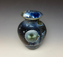 Load image into Gallery viewer, Cobalt Galaxy Crystalline Glazed Vase 7
