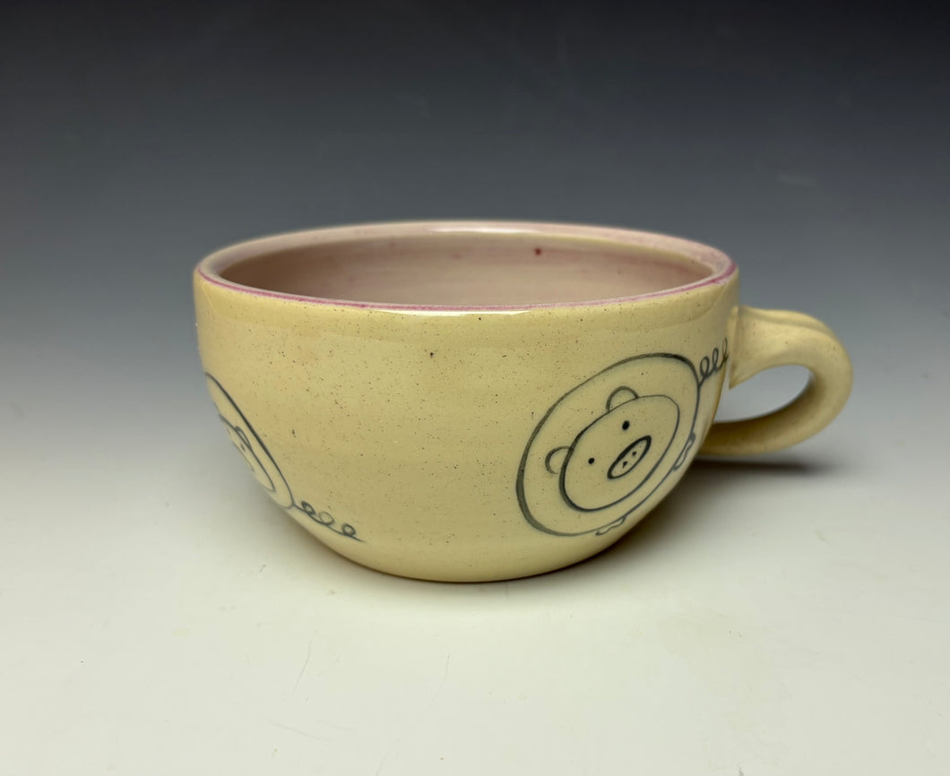PIGGERY Soup mug in Rose
