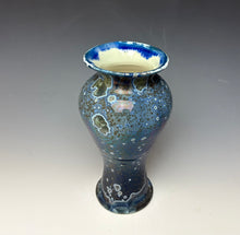 Load image into Gallery viewer, Cobalt Galaxy Crystalline Glazed Vase 7
