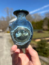 Load image into Gallery viewer, Cobalt Galaxy Crystalline Glazed Mini Vase 5
