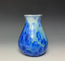 Load image into Gallery viewer, Teal Blue Crystalline Glazed Vase
