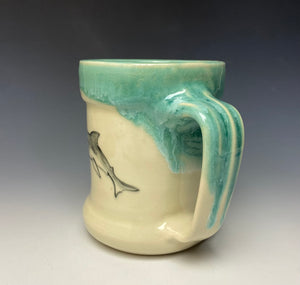 Shark Mug- Seafoam Green