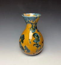 Load image into Gallery viewer, Blue and Orange Crystalline Glazed Vase 3
