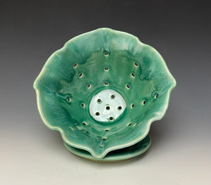 Seafoam Green Lotus Berry Bowl