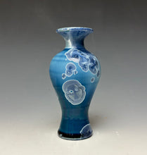 Load image into Gallery viewer, Crystalline Glazed Mini Vase in Atlantic Storm Blue 4
