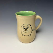 Load image into Gallery viewer, Too Cool Pig Mug- Lime Green

