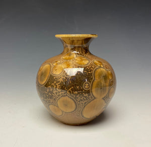 Iced Caramel Crystalline Glazed Mini Vase #2
