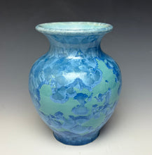 Load image into Gallery viewer, Teal Crystalline Glazed Vase
