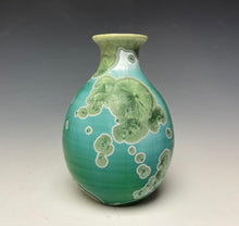 Load image into Gallery viewer, Emerald Green Crystalline Glazed Mini Vase 3
