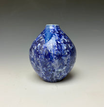 Load image into Gallery viewer, Winter Sky Blue Crystalline Glazed Mini Vase #2
